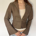 Morgan De Toi brown leather jacket