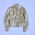 Phard gold leather bomber jacket