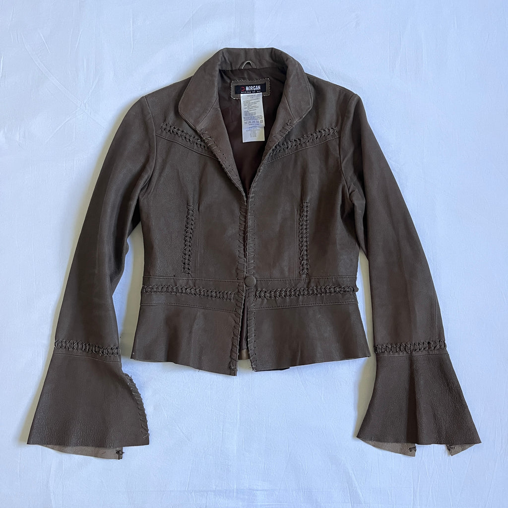 Morgan De Toi brown leather jacket