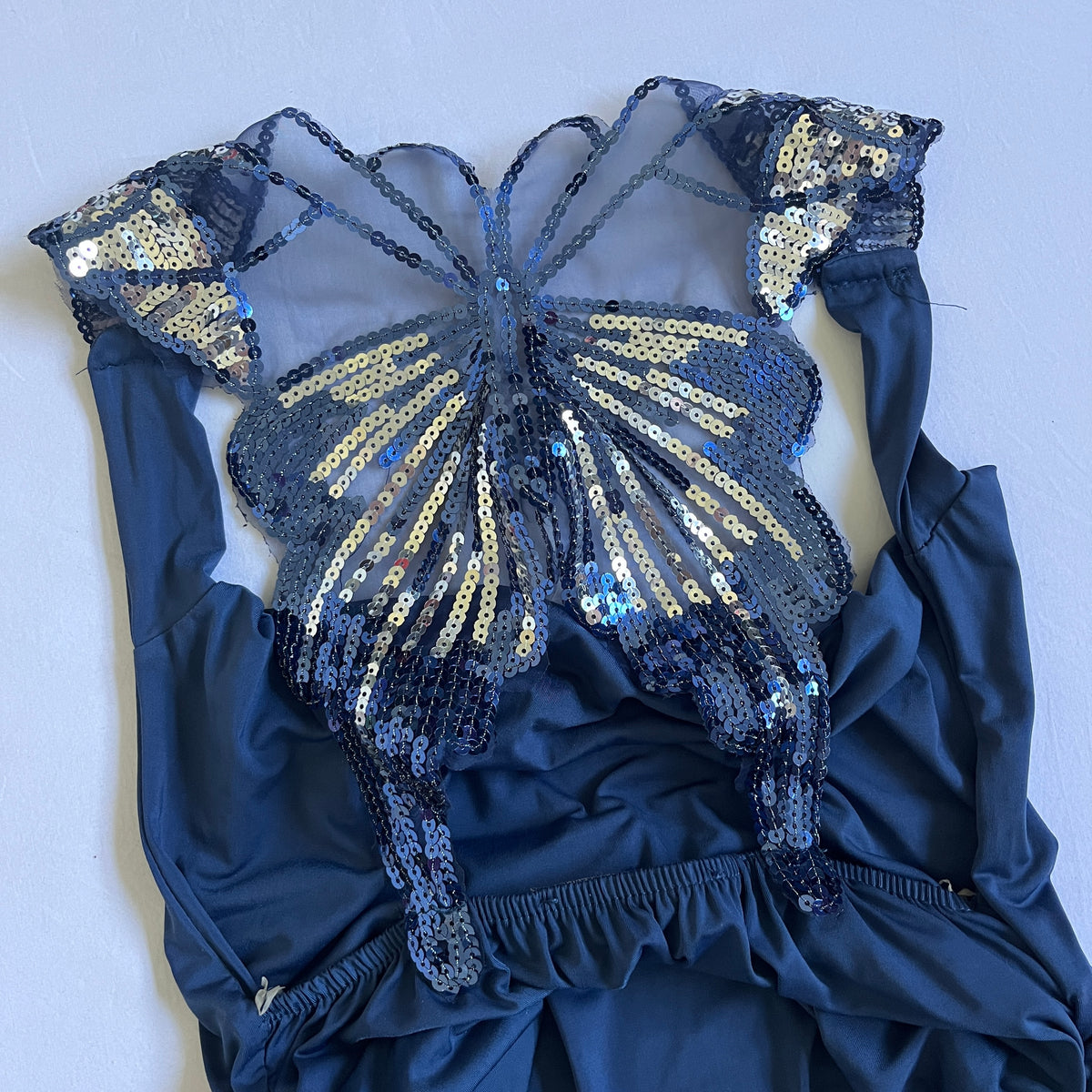 sequin butterfly bodycon mini dress