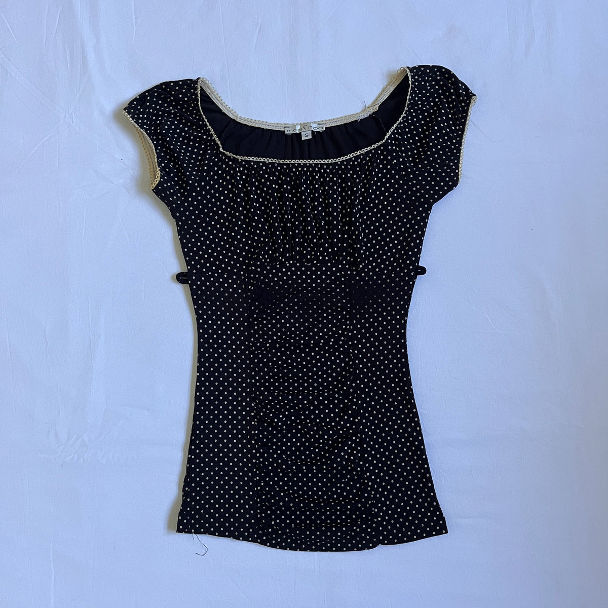 polka dot milkmaid style top
