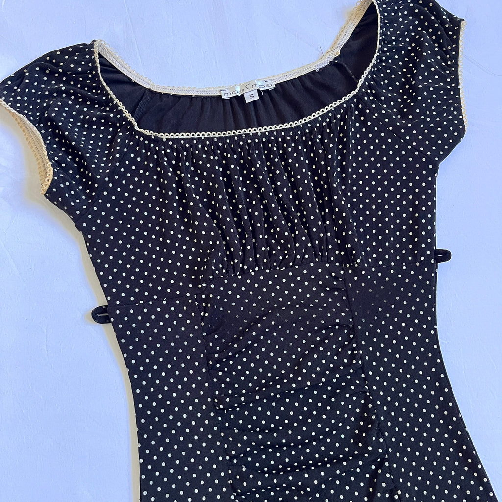 polka dot milkmaid style top