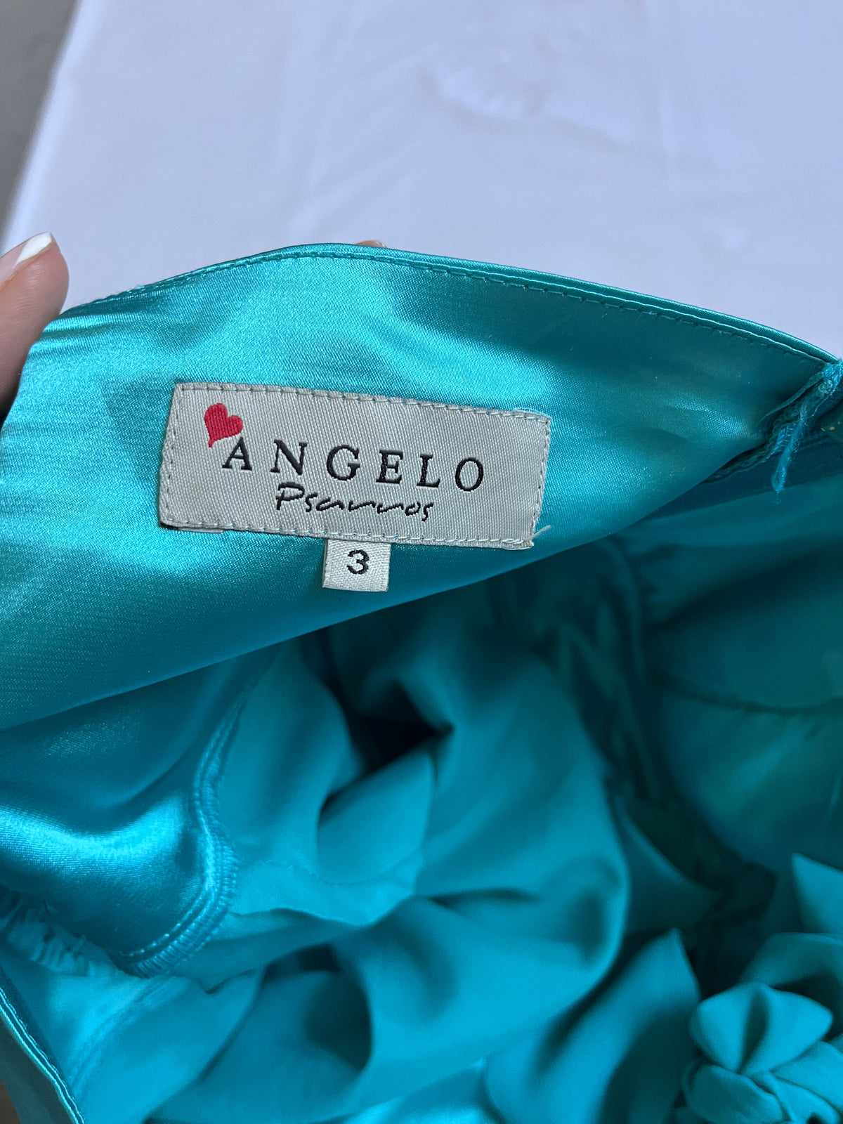 teal blue beaded mini dress