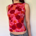 pink polka dot boatneck top