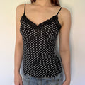 polka dot lace trim cami