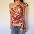 one shoulder ruffled top