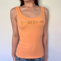 bebe orange rhinestone tank