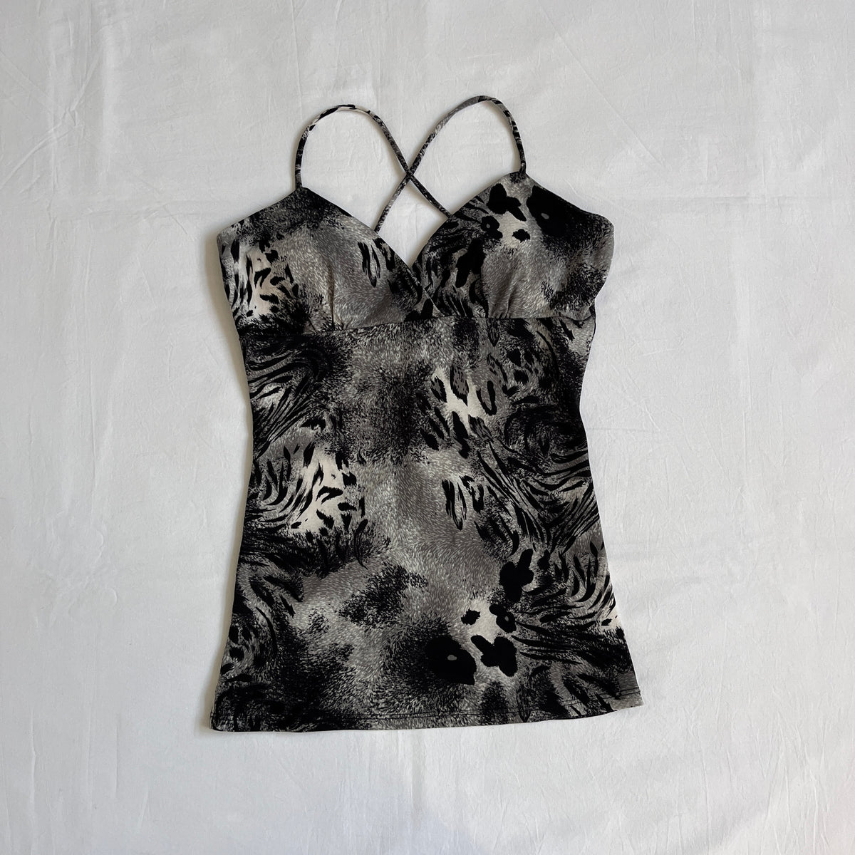 colour swatch animal print cami