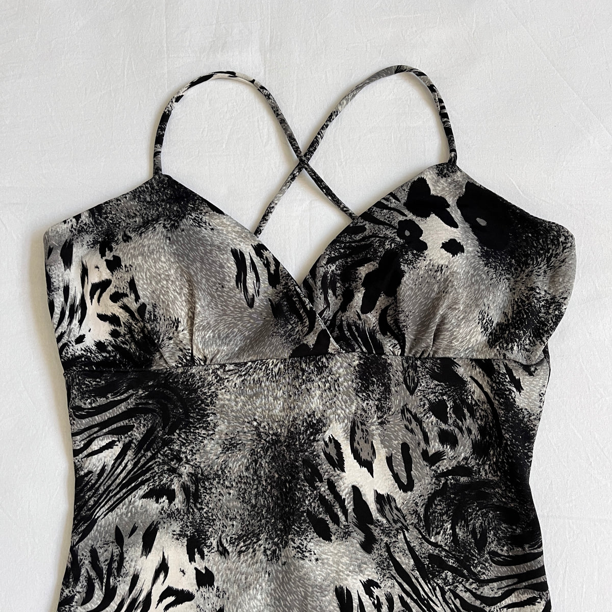colour swatch animal print cami
