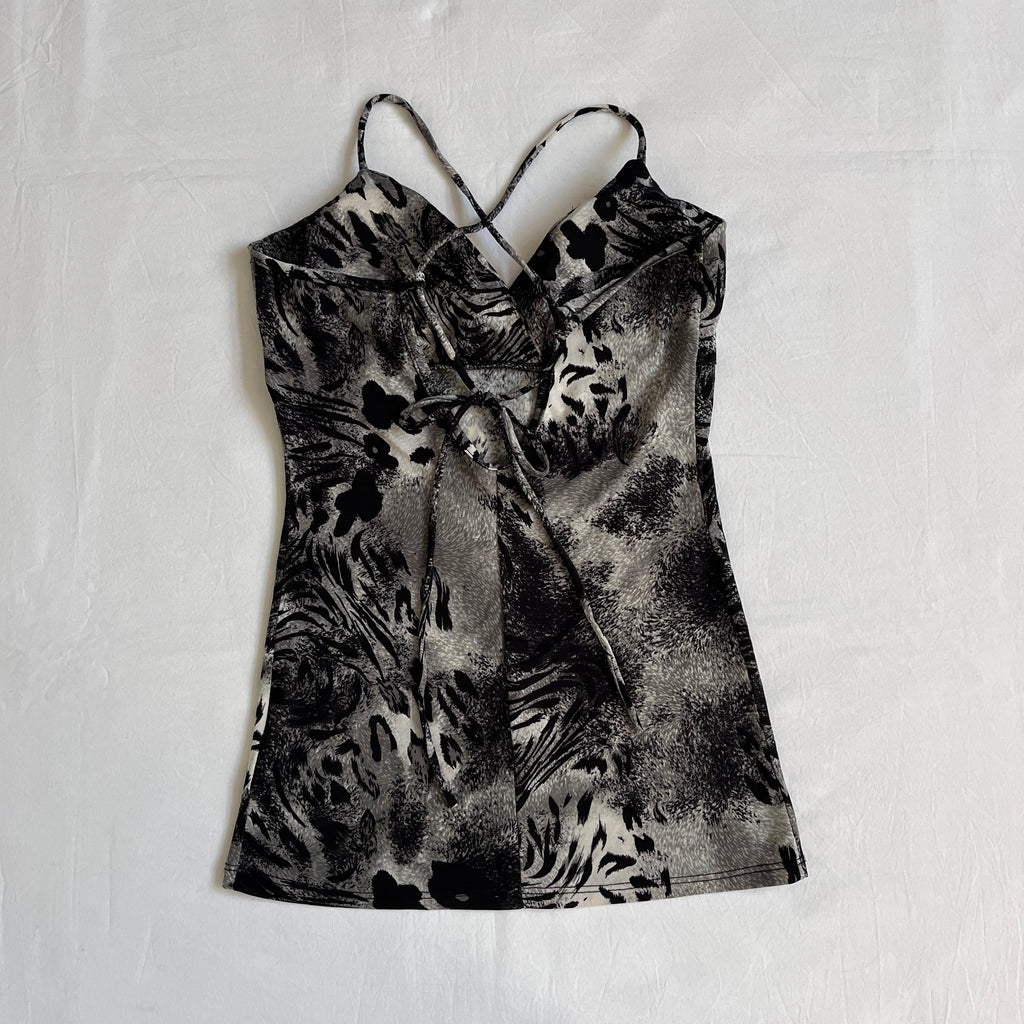 colour swatch animal print cami
