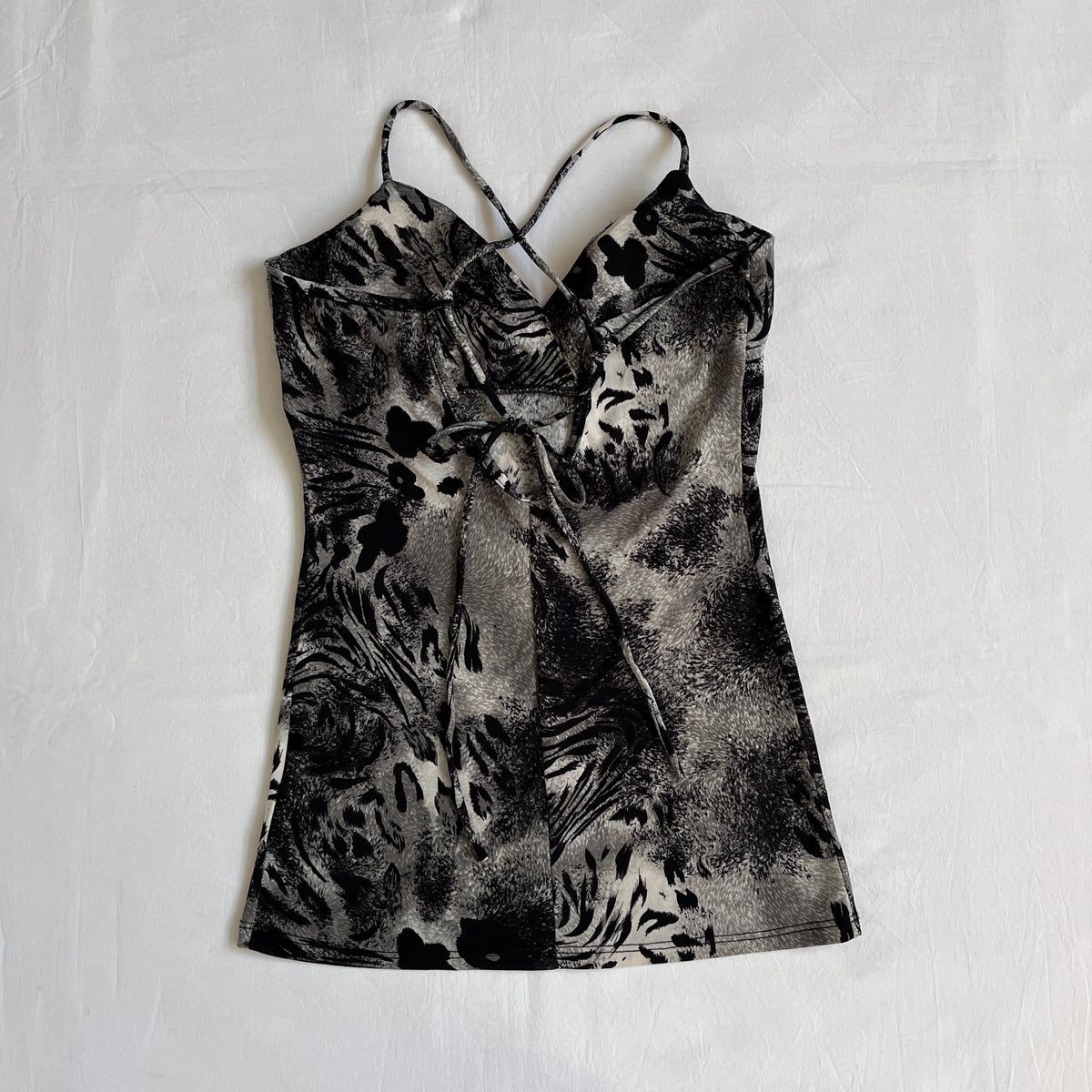 colour swatch animal print cami
