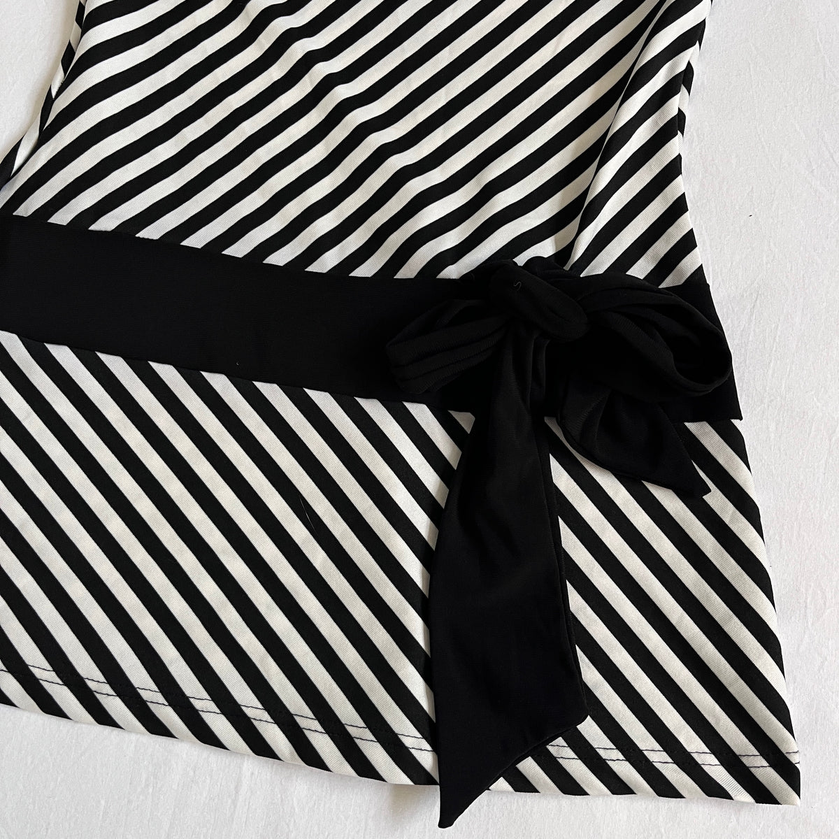 black & white strapless top