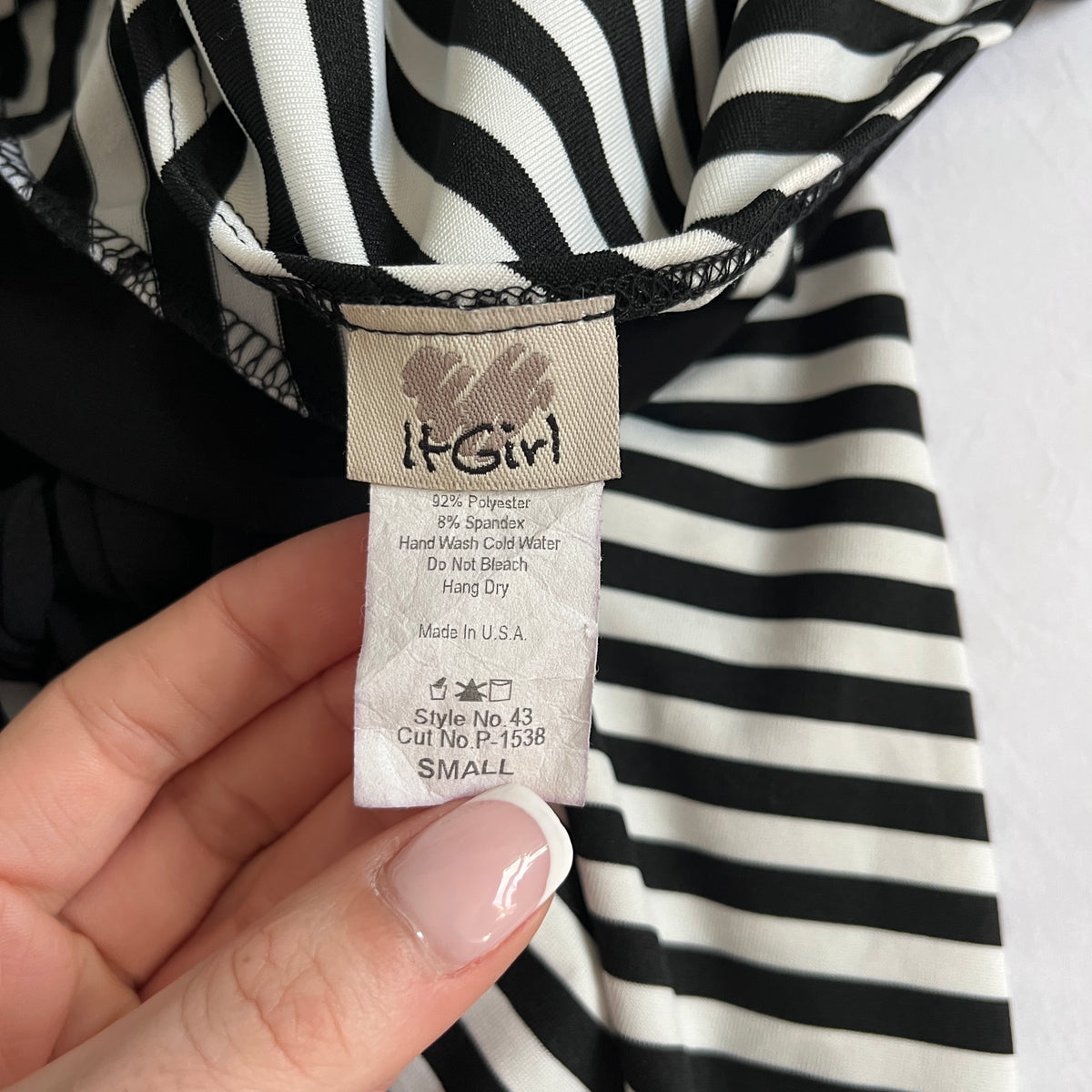 black & white strapless top