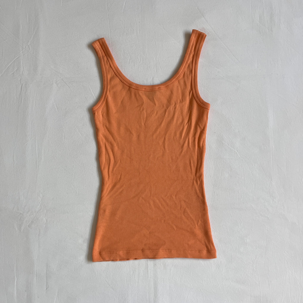 bebe orange rhinestone tank
