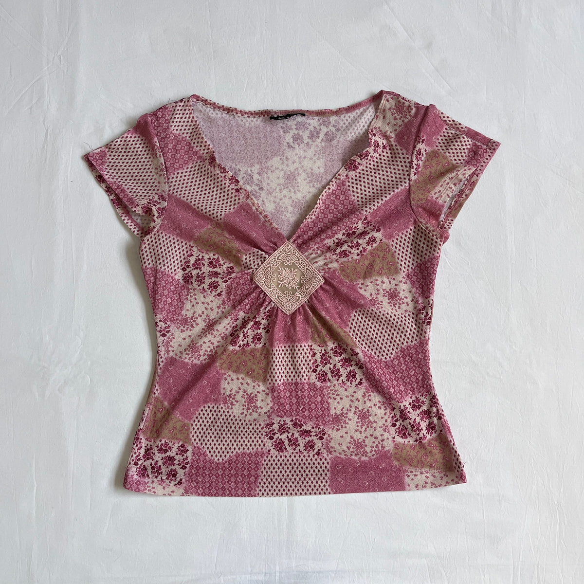 floral patchwork top