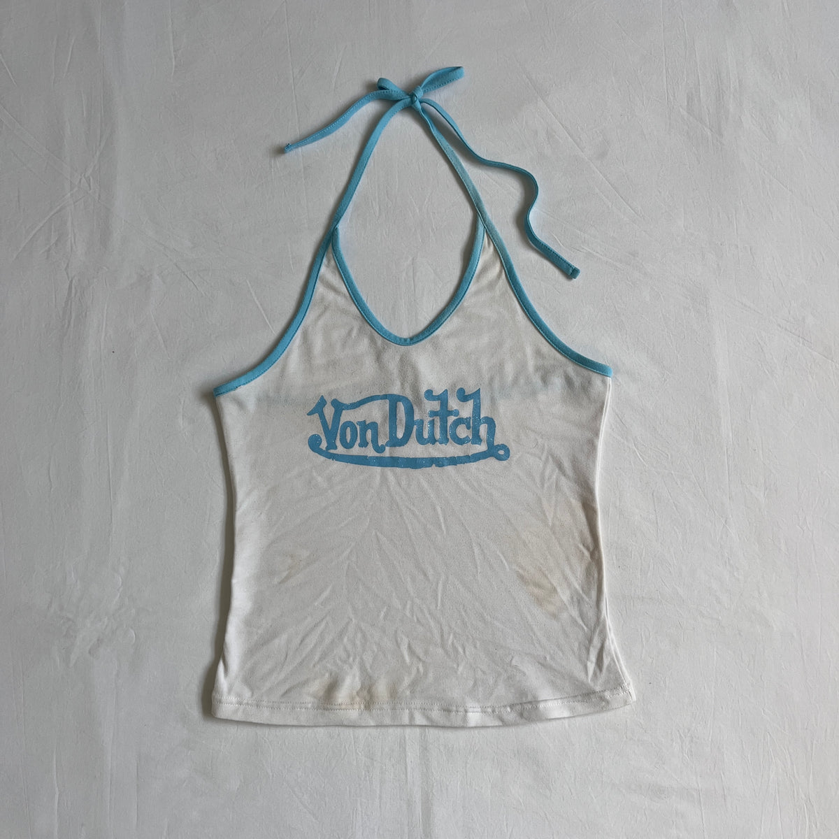 von dutch sparkly blue halter top