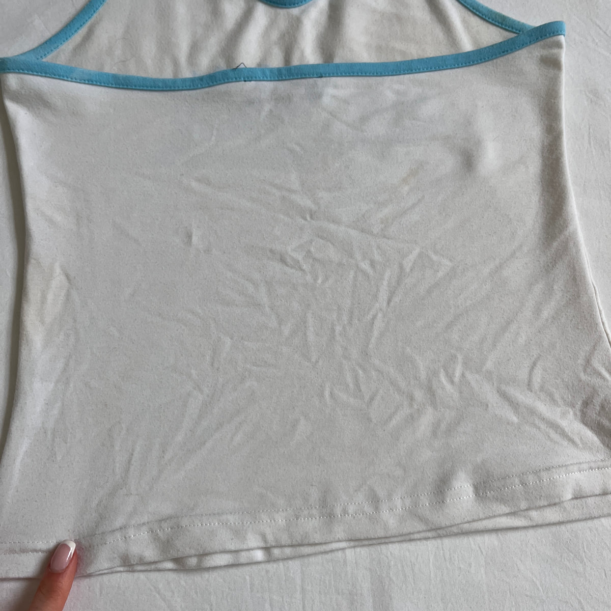 von dutch sparkly blue halter top