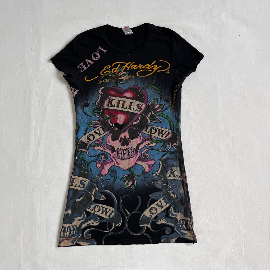 ed hardy 'love kills' fitted tee