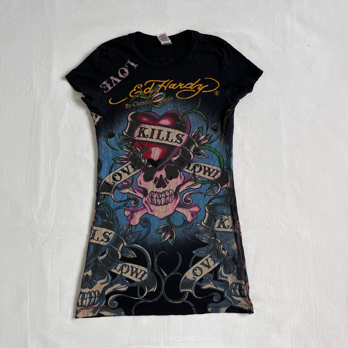 ed hardy 'love kills' fitted tee