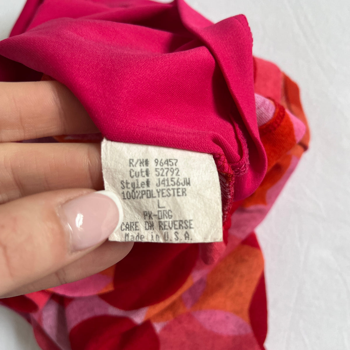 pink polka dot boatneck top