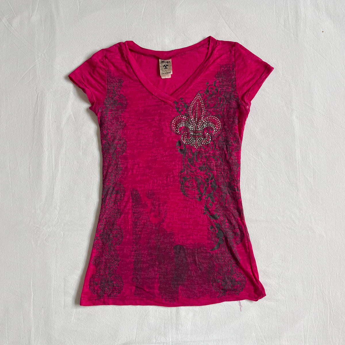 hot pink grungy top