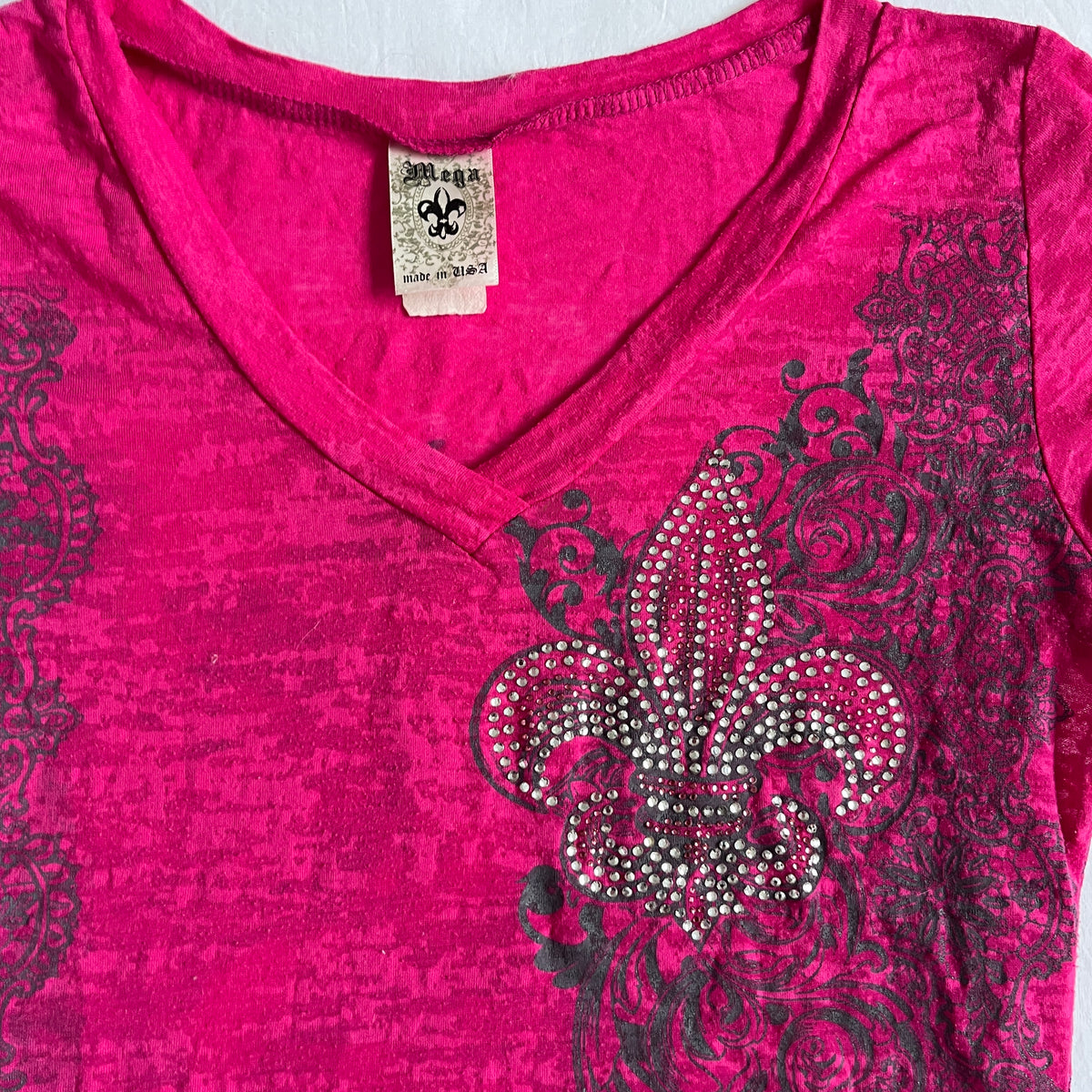 hot pink grungy top