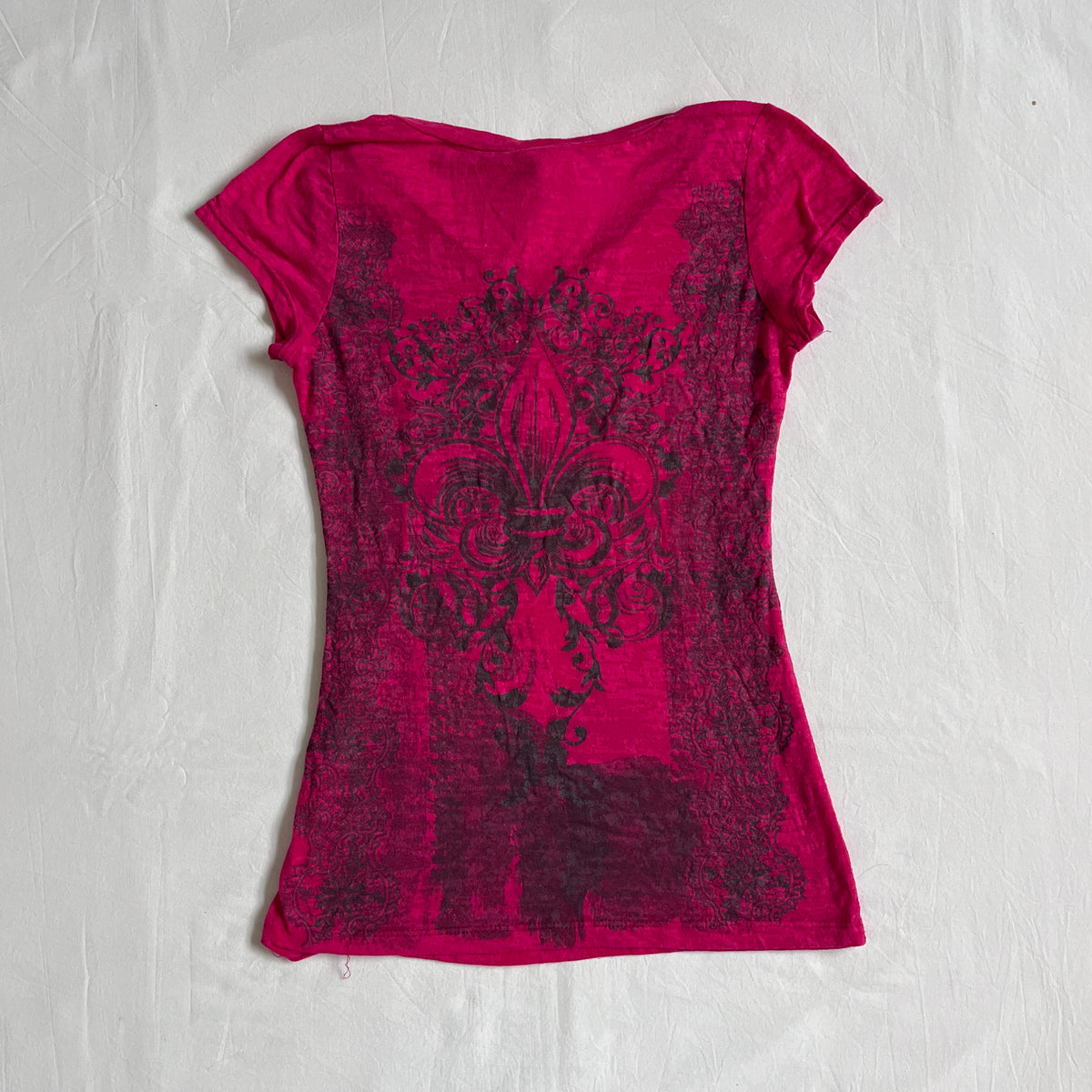 hot pink grungy top