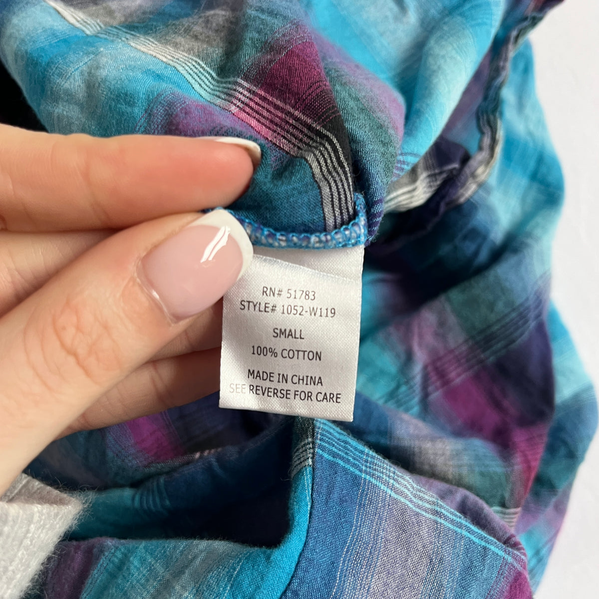 blue & purple plaid babydoll cami