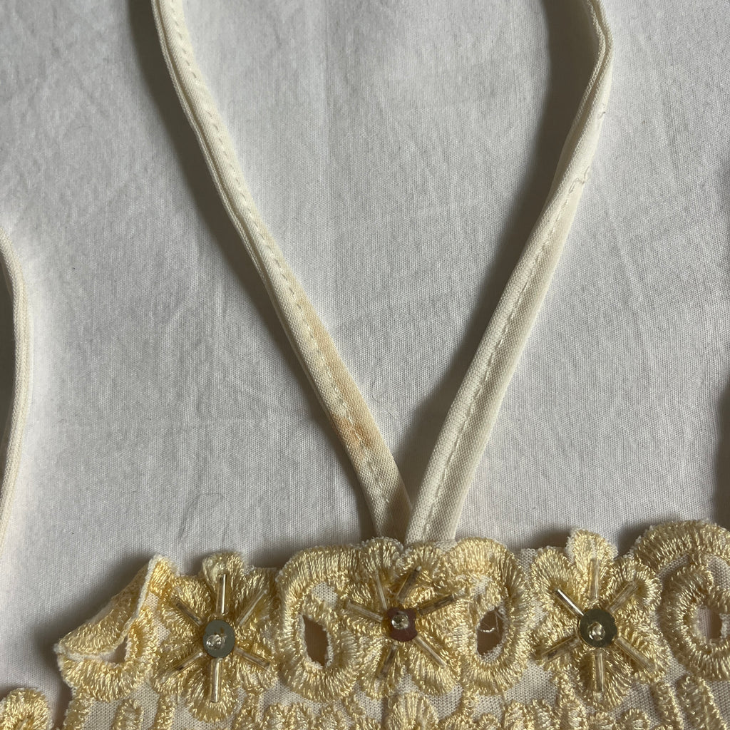 deadstock white embroidered cami