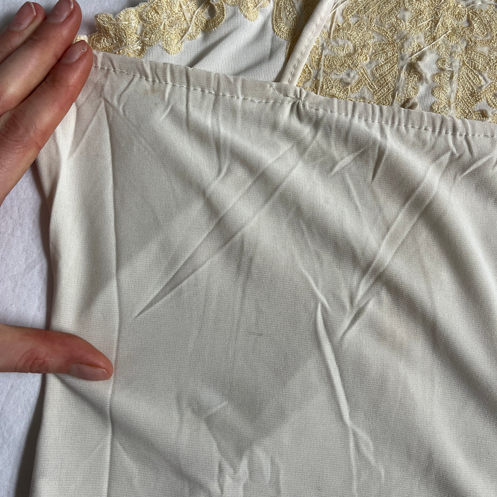 deadstock white embroidered cami