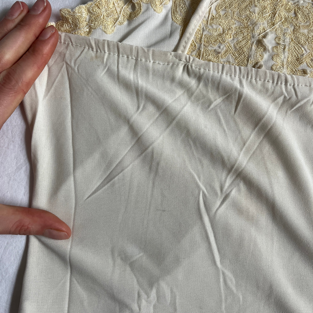 deadstock white embroidered cami